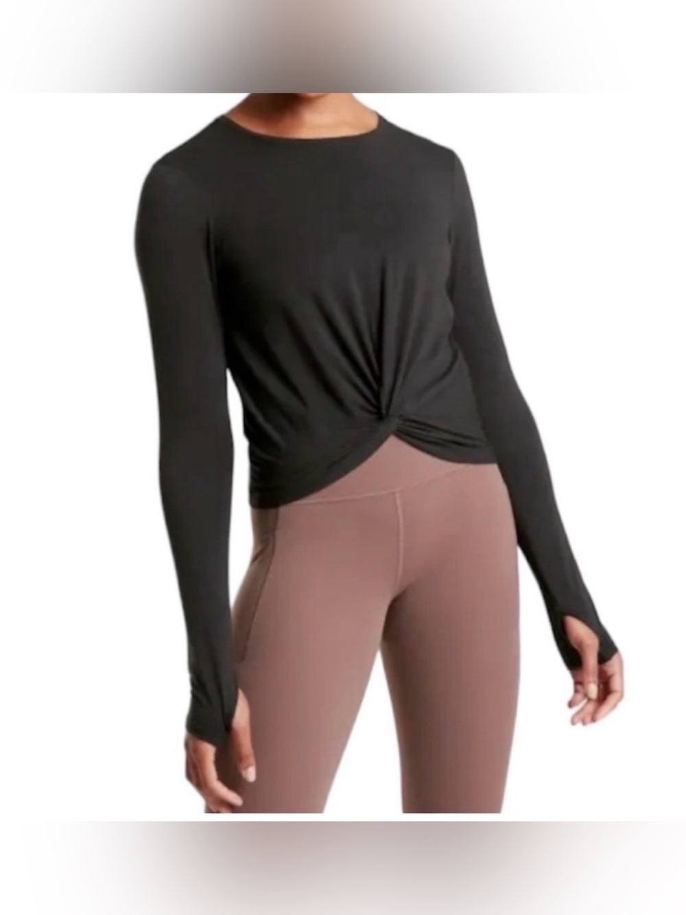 Athleta essence twist top black